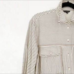 Striped Cream Dress Shirt